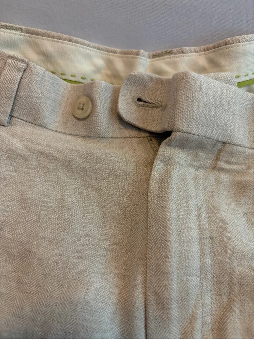 Cubavera Men's Linen Blend Pants in Cream Sizse 34x32